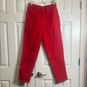 Vintage Memphis Bright Red  Mom Jeans  Sz 15